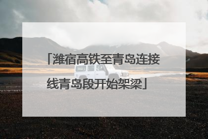 潍宿高铁至青岛连接线青岛段开始架梁