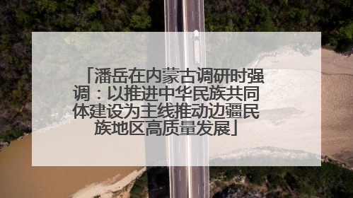 潘岳在内蒙古调研时强调：以推进中华民族共同体建设为主线推动边疆民族地区高质量发展