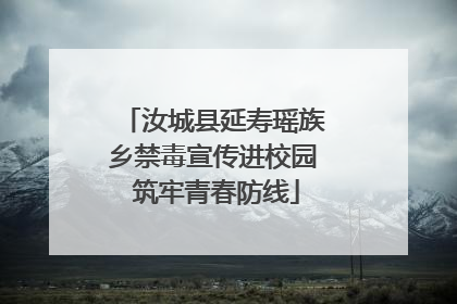 汝城县延寿瑶族乡禁毒宣传进校园 筑牢青春防线