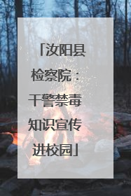 汝阳县检察院：干警禁毒知识宣传进校园