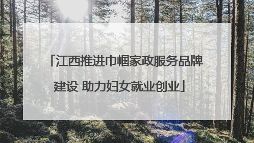 江西推进巾帼家政服务品牌建设 助力妇女就业创业