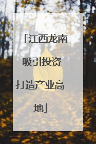 江西龙南 吸引投资打造产业高地
