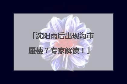 沈阳雨后出现海市蜃楼？专家解读！