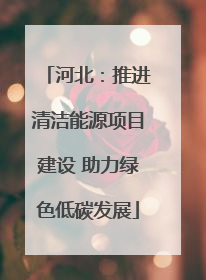 河北：推进清洁能源项目建设 助力绿色低碳发展