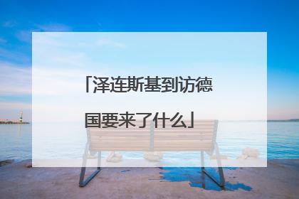 泽连斯基到访德国要来了什么