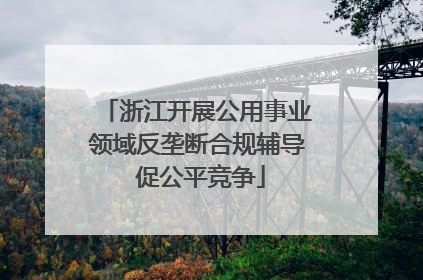 浙江开展公用事业领域反垄断合规辅导 促公平竞争