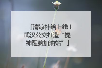 清凉补给上线！武汉公交打造“提神醒脑加油站”
