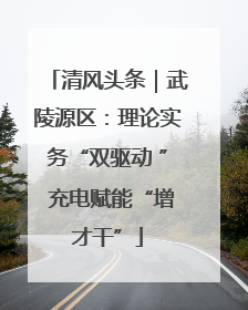 清风头条｜武陵源区：理论实务“双驱动 ” 充电赋能“增才干”
