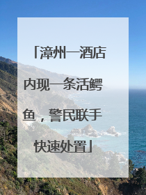 漳州一酒店内现一条活鳄鱼，警民联手快速处置
