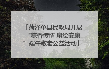 菏泽单县民政局开展“粽香传情 扇绘安康”端午敬老公益活动
