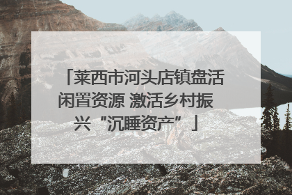 莱西市河头店镇盘活闲置资源 激活乡村振兴“沉睡资产”