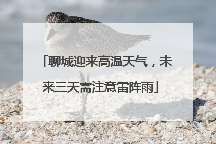 聊城迎来高温天气，未来三天需注意雷阵雨