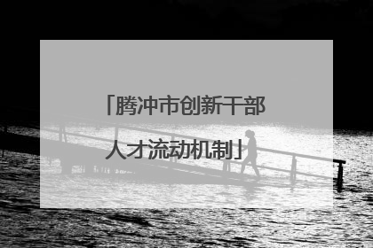 腾冲市创新干部人才流动机制
