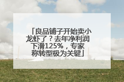 良品铺子开始卖小龙虾了？去年净利润下滑125%，专家称转型极为关键