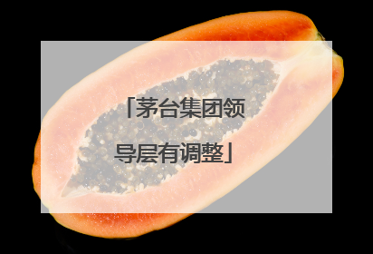 茅台集团领导层有调整