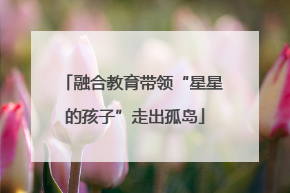 融合教育带领“星星的孩子”走出孤岛
