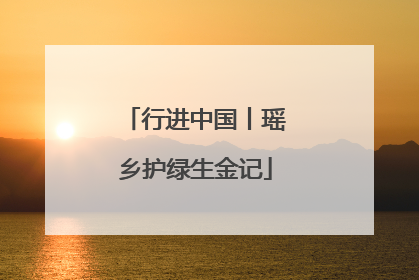 行进中国丨瑶乡护绿生金记
