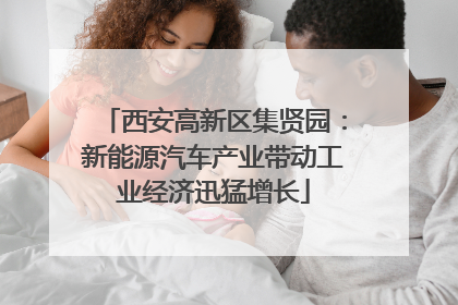 西安高新区集贤园：新能源汽车产业带动工业经济迅猛增长
