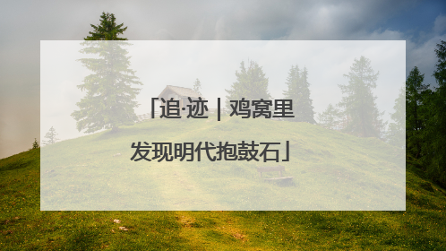 追·迹｜鸡窝里发现明代抱鼓石