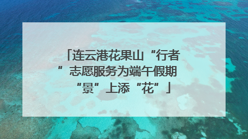 连云港花果山“行者”志愿服务为端午假期“景”上添“花”