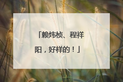 赖炜桢、程祥阳，好样的！