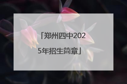 郑州四中2025年招生简章