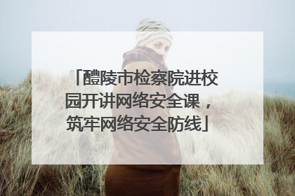 醴陵市检察院进校园开讲网络安全课，筑牢网络安全防线