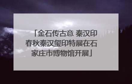 金石传古意 秦汉印春秋秦汉玺印特展在石家庄市博物馆开展