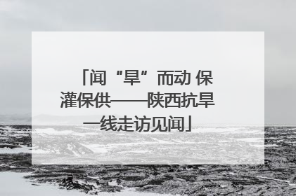 闻“旱”而动 保灌保供——陕西抗旱一线走访见闻