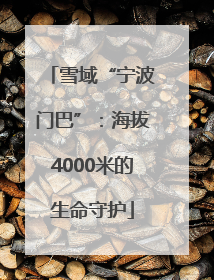 雪域“宁波门巴”：海拔4000米的生命守护