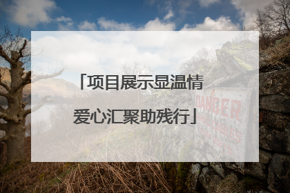 项目展示显温情 爱心汇聚助残行