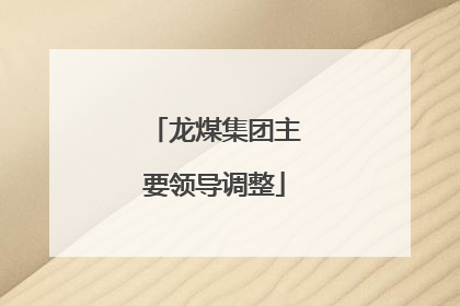 龙煤集团主要领导调整