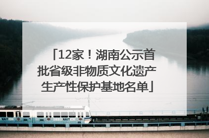 12家！湖南公示首批省级非物质文化遗产生产性保护基地名单