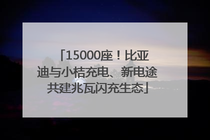 15000座！比亚迪与小桔充电、新电途共建兆瓦闪充生态