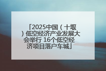 2025中国（十堰）低空经济产业发展大会举行 16个低空经济项目落户车城