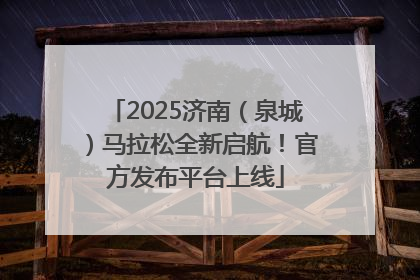 2025济南（泉城）马拉松全新启航！官方发布平台上线