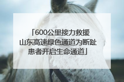 600公里接力救援 山东高速绿色通道为断趾患者开启生命通道