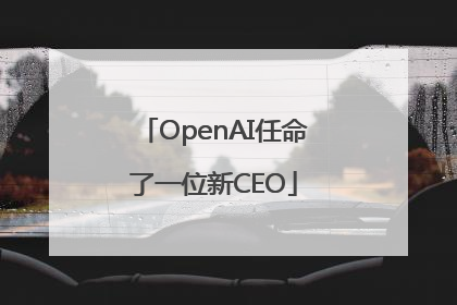 OpenAI任命了一位新CEO